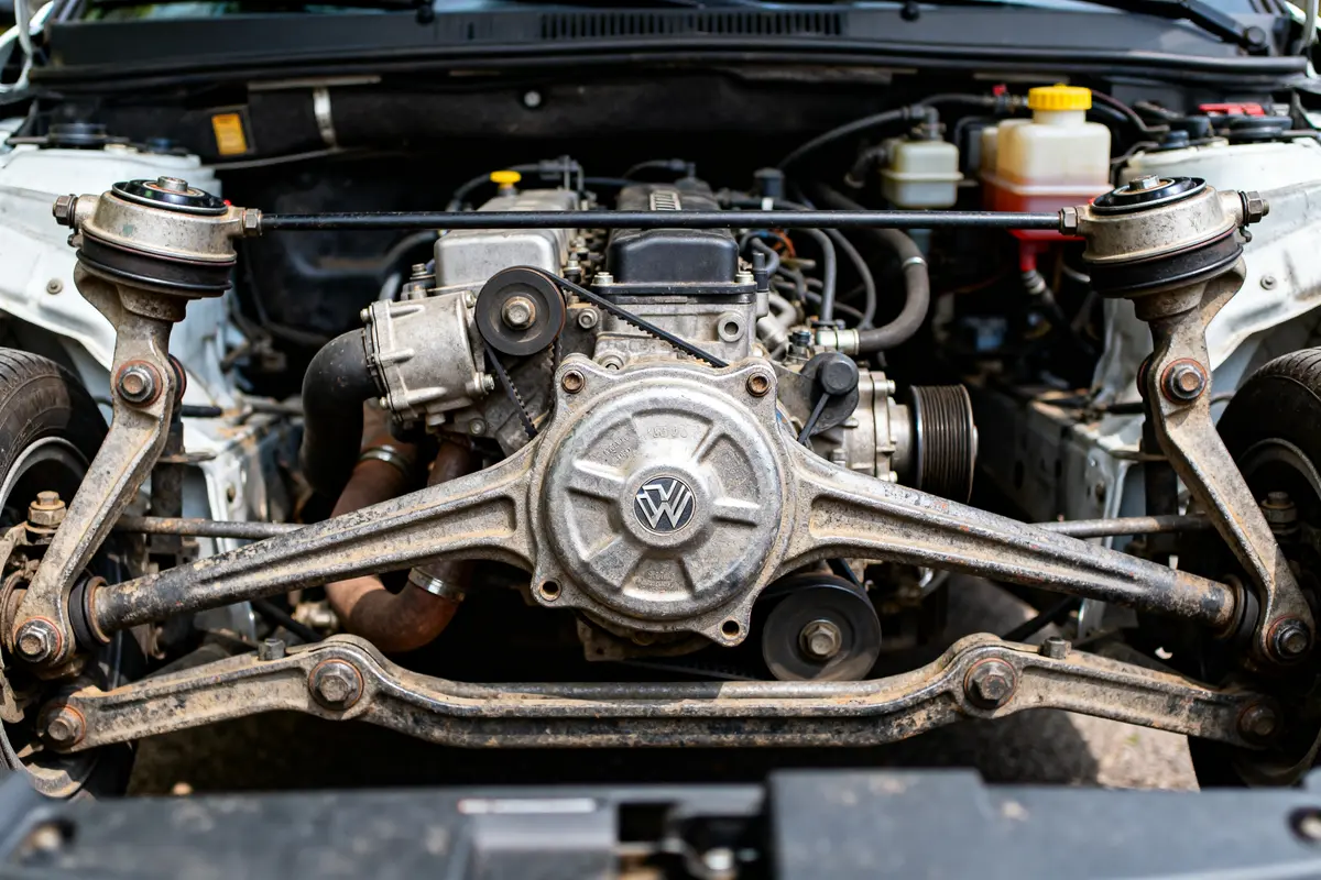 Moteur voiture Volkswagen exposant éléments liés au bruit quand je lâche l'accélérateur sur route