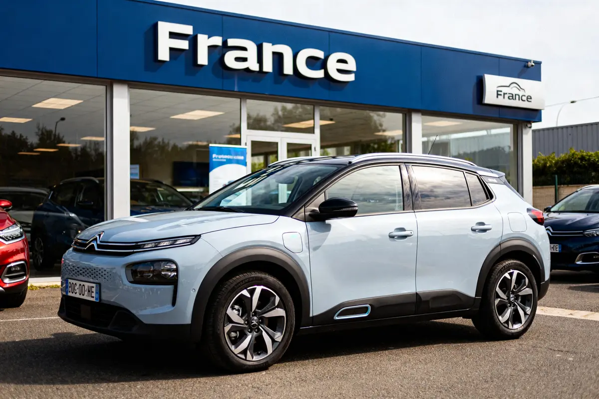SUV gris devant concession pour déterminer quelle voiture à 400 euros mensuels sans apport
